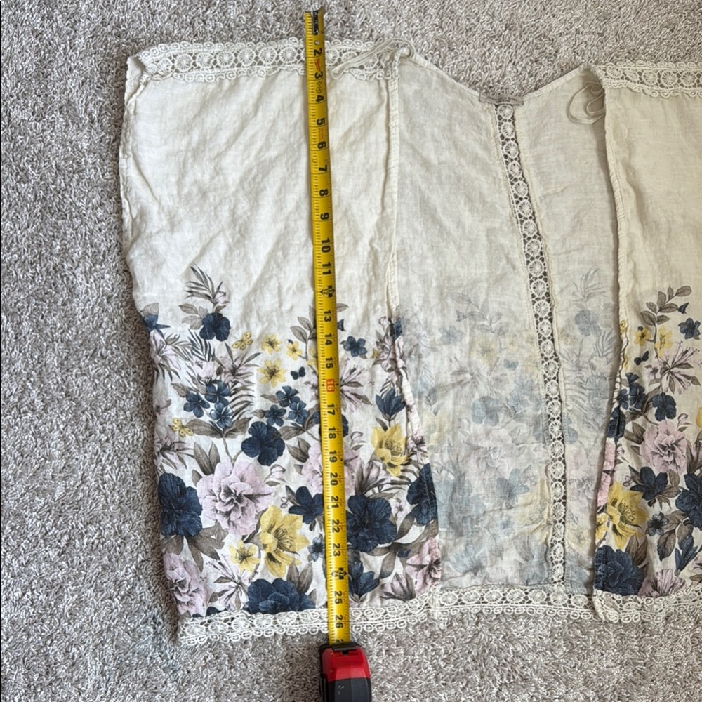 Cream and Blue Floral Embroidered Cardigan Sweater - Picture 15 of 16